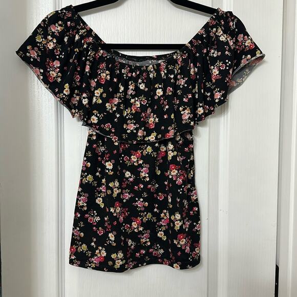 Girls floral off the shoulder top size L - Picture 1 of 1